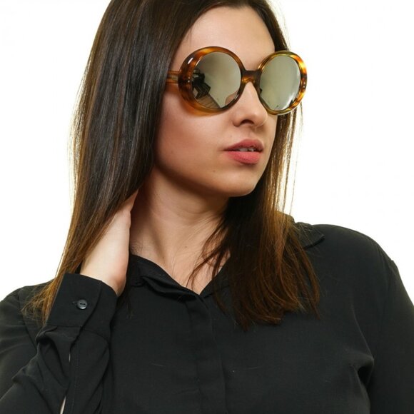 🕶️ New Celine CL40065F 56C Sunglasses - Shiny Havana Frame, Silver Lenses - Picture 1 of 10